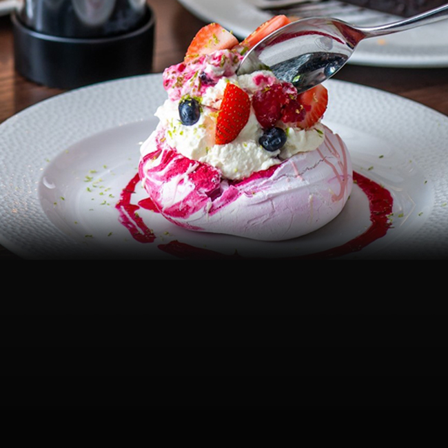 Dessert menu at The Belvedere Arms