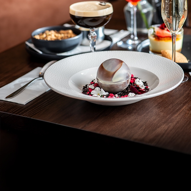 Dessert menu at The Belvedere Arms