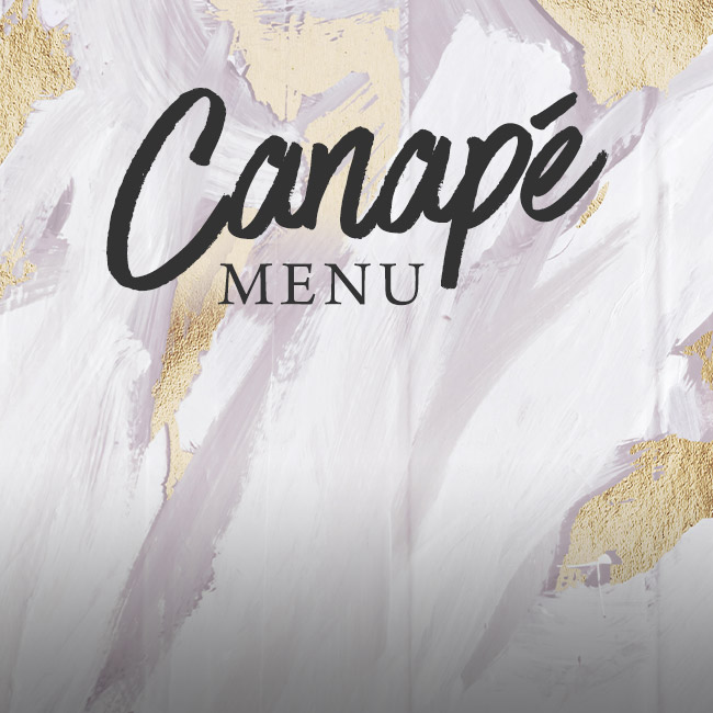 Canapé menu at The Belvedere Arms